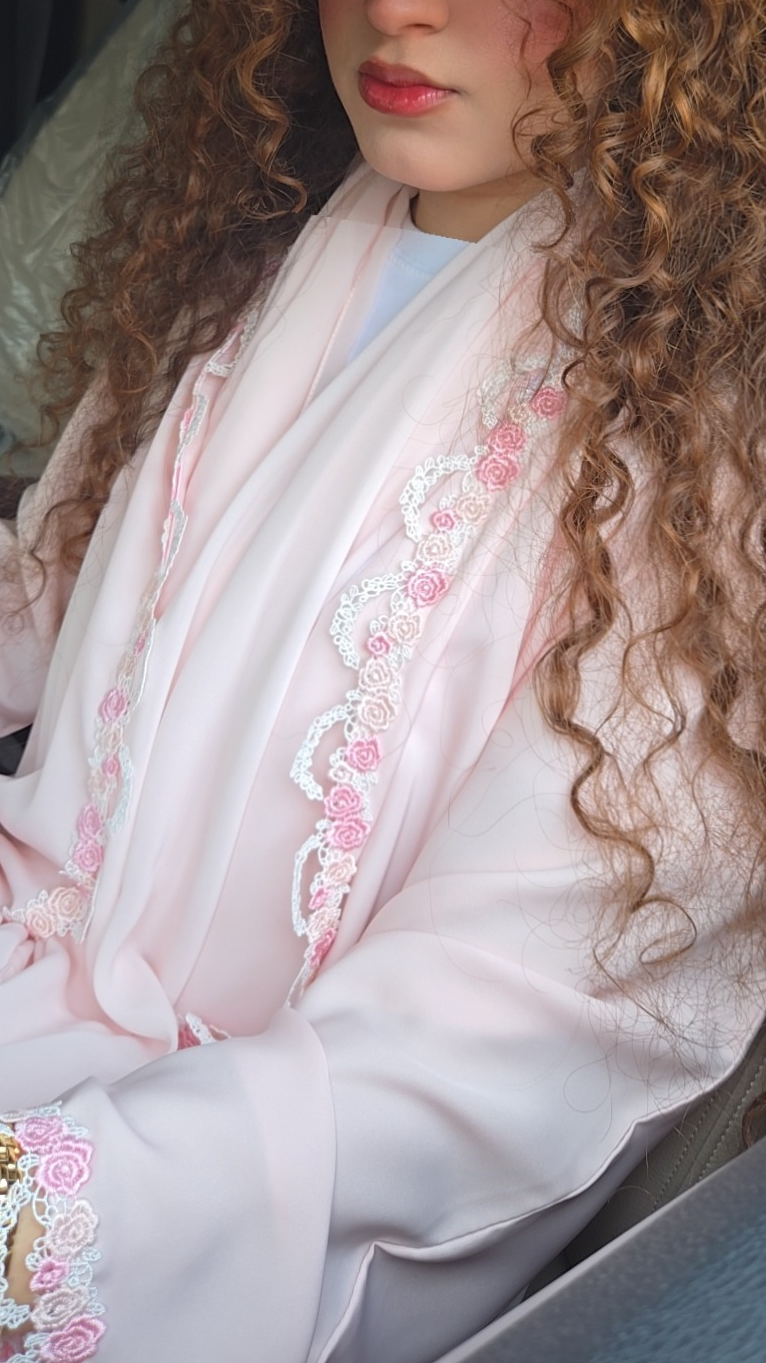 Simply Abaya Collection In Pink Florals