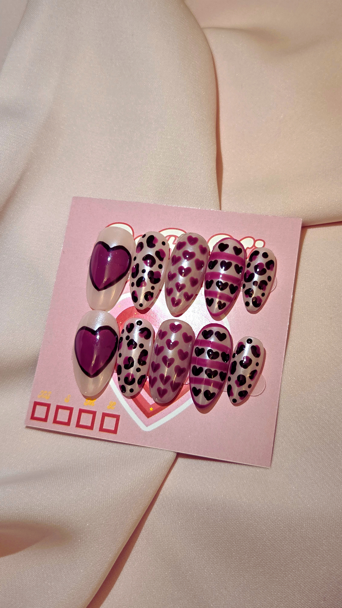 Sweetheart Drip Press On Nail Set