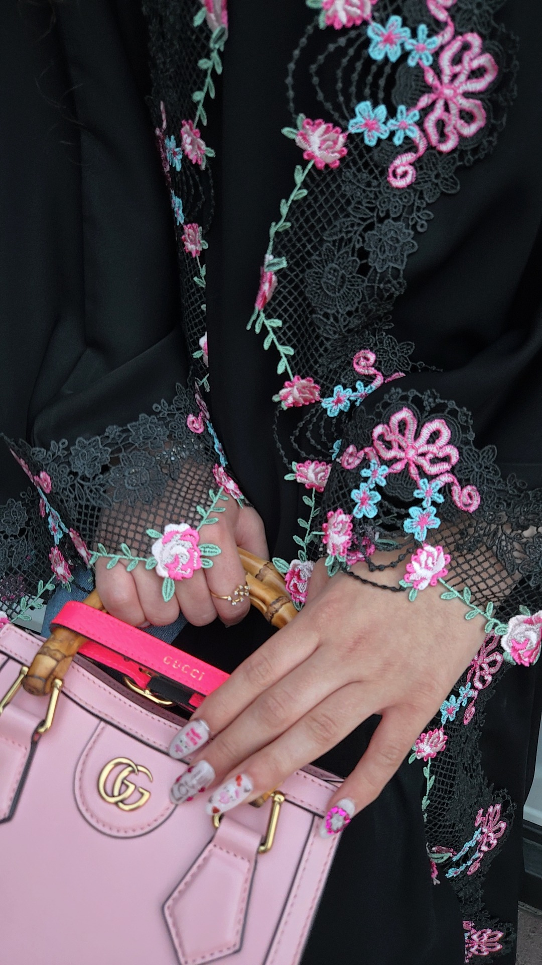 Simply Abaya In Flower Garden Black Edition.
