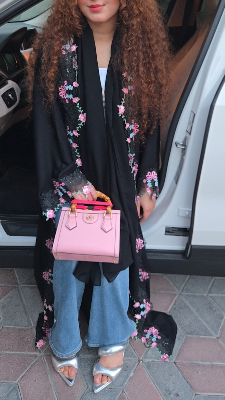 Simply Abaya In Flower Garden Black Edition.