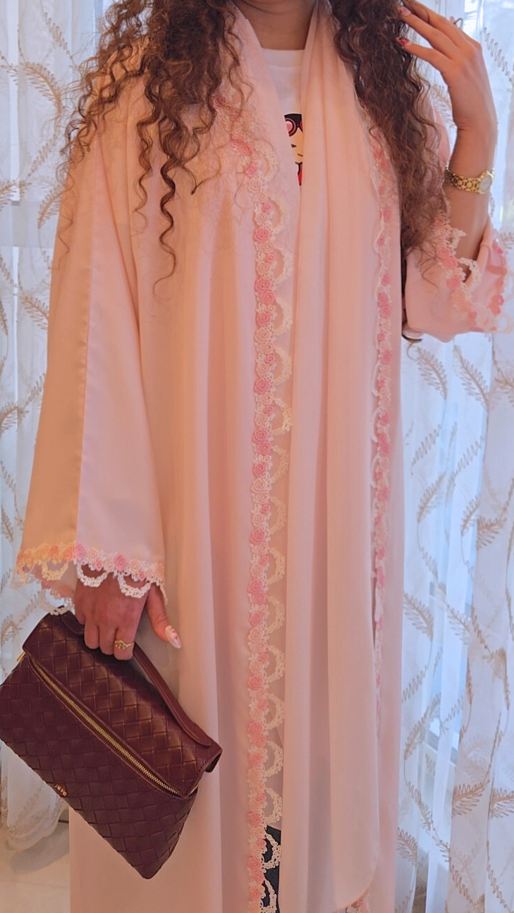 Simply Abaya Collection In Pink Florals
