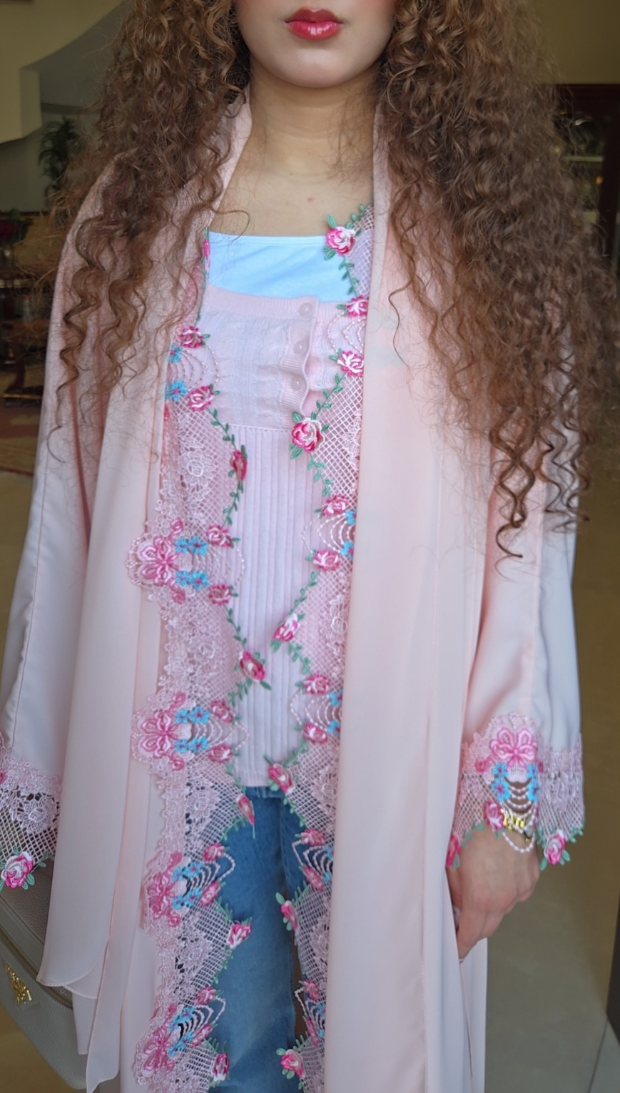Simply Abaya In Flower Garden Pink Edition
