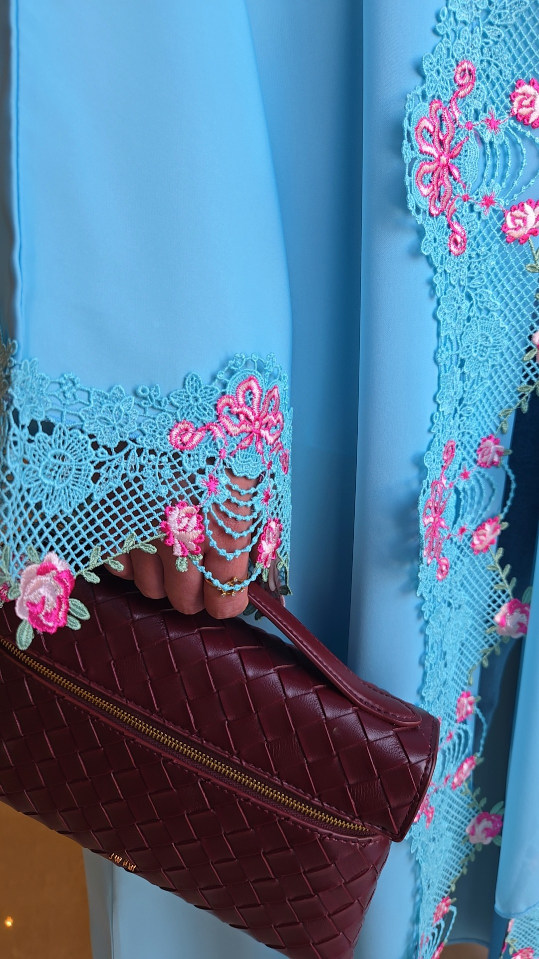 Simply Abaya In Flower Garden Blue Edition