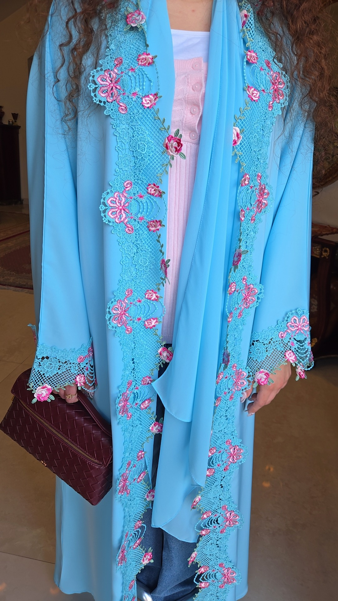 Simply Abaya In Flower Garden Blue Edition