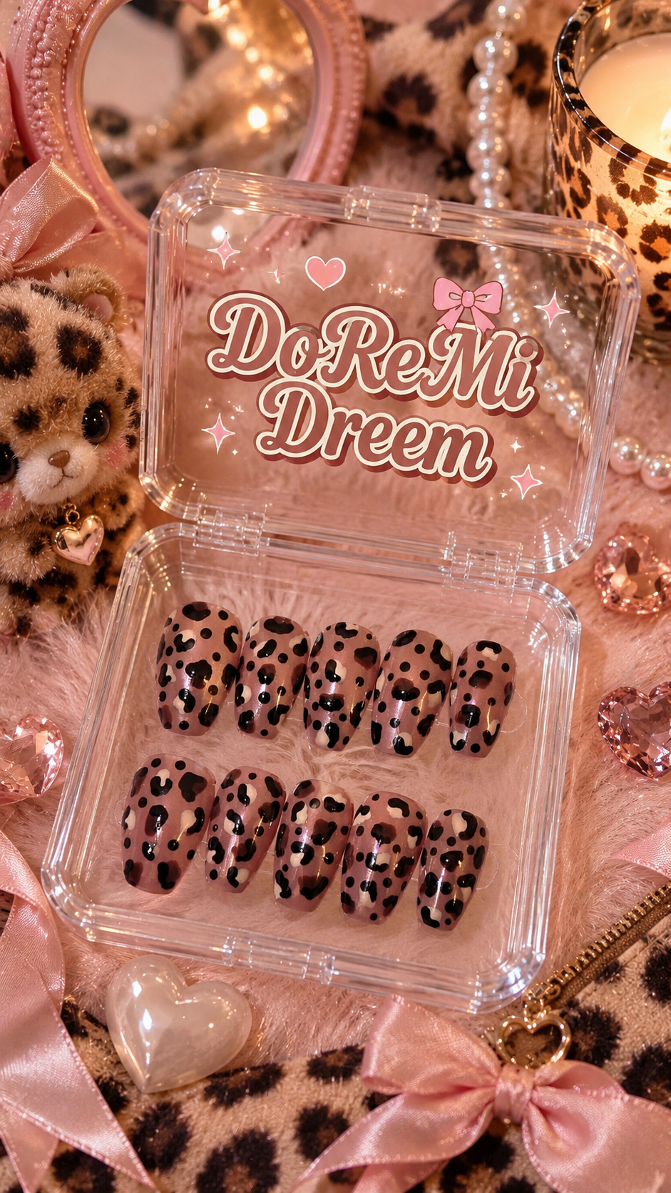 Leopard Princess Press On Nail Set