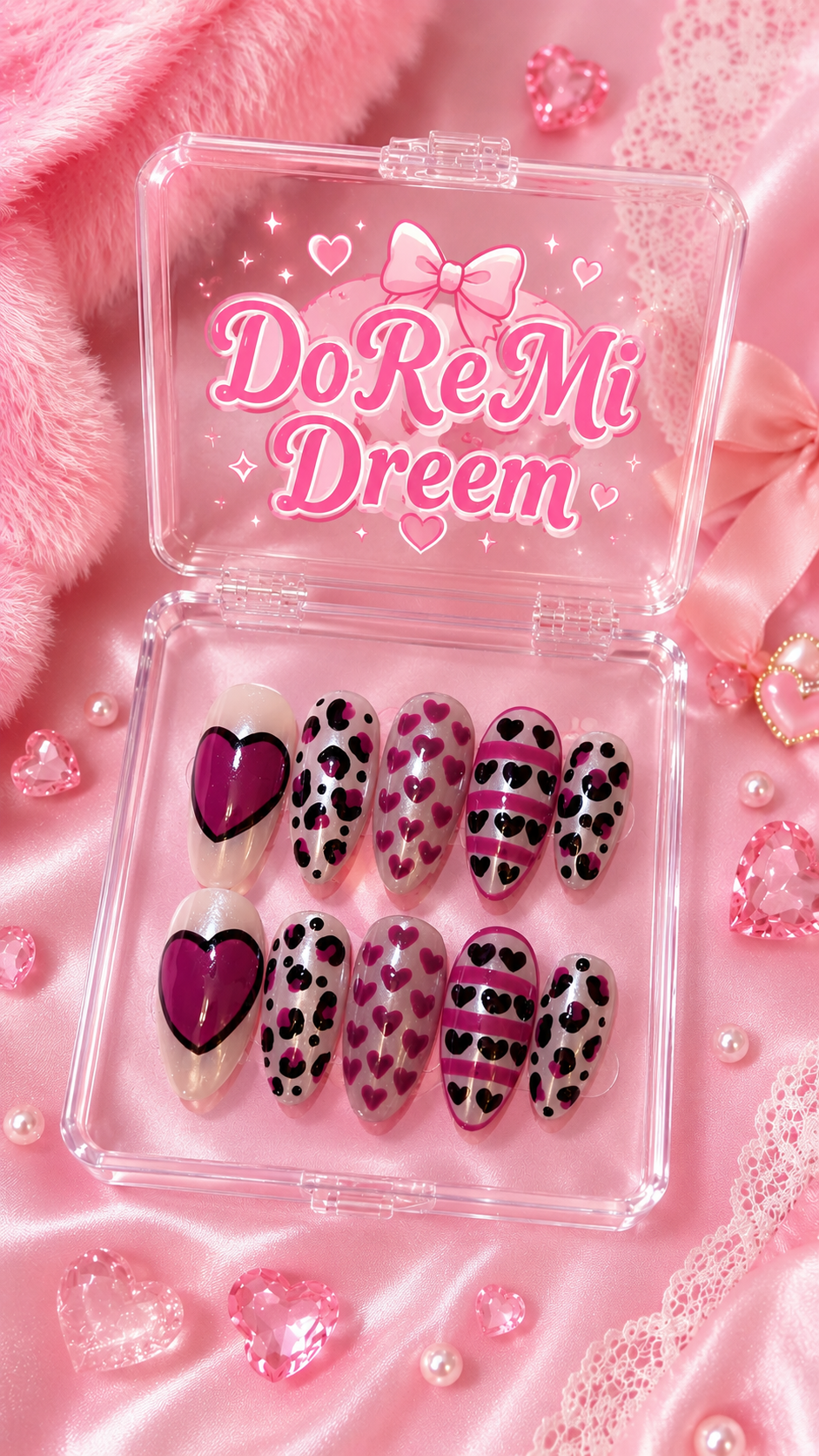 Sweetheart Drip Press On Nail Set