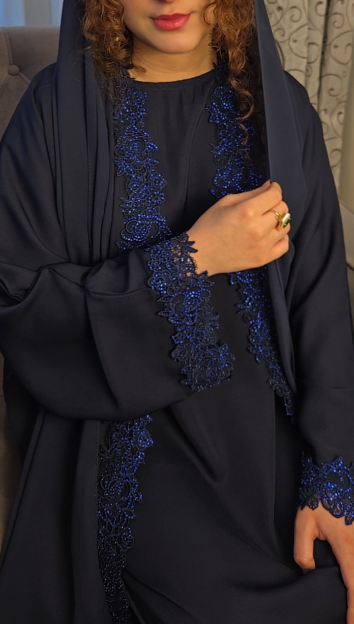 Ramadan Collection: Arabian Night Abaya In Navy Blue
