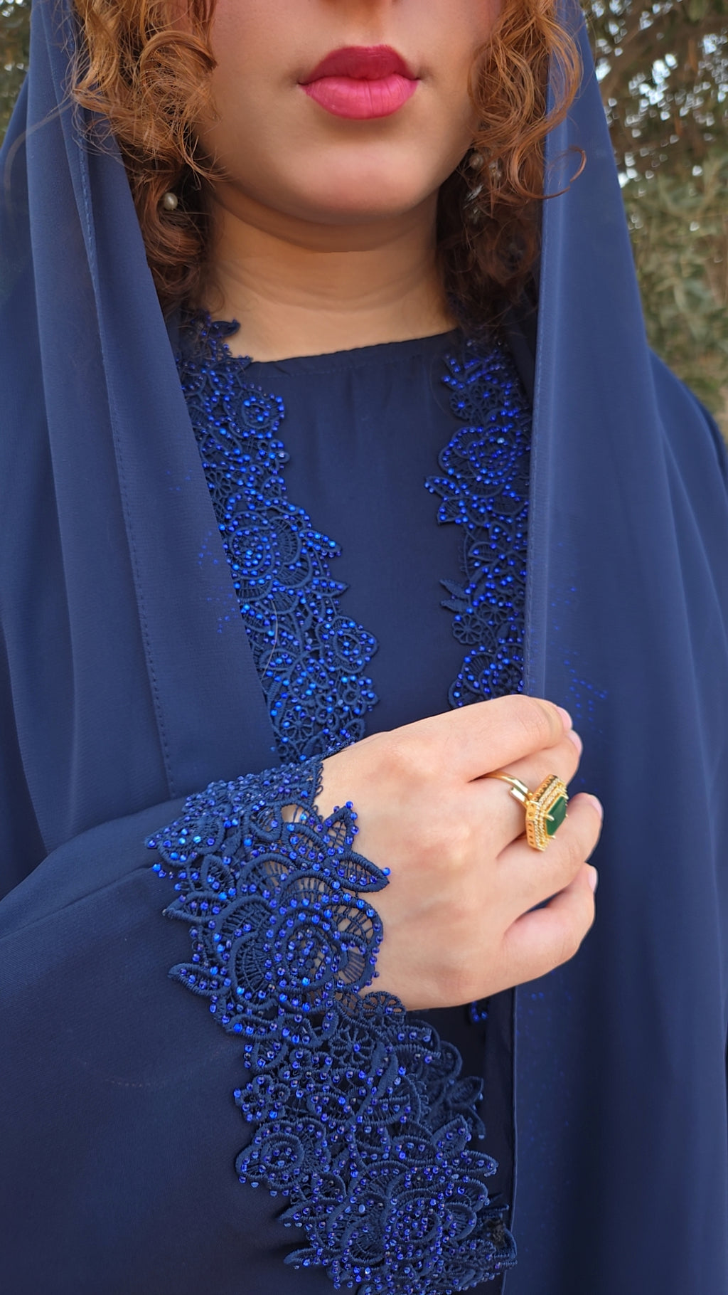Ramadan Collection: Arabian Night Abaya In Navy Blue